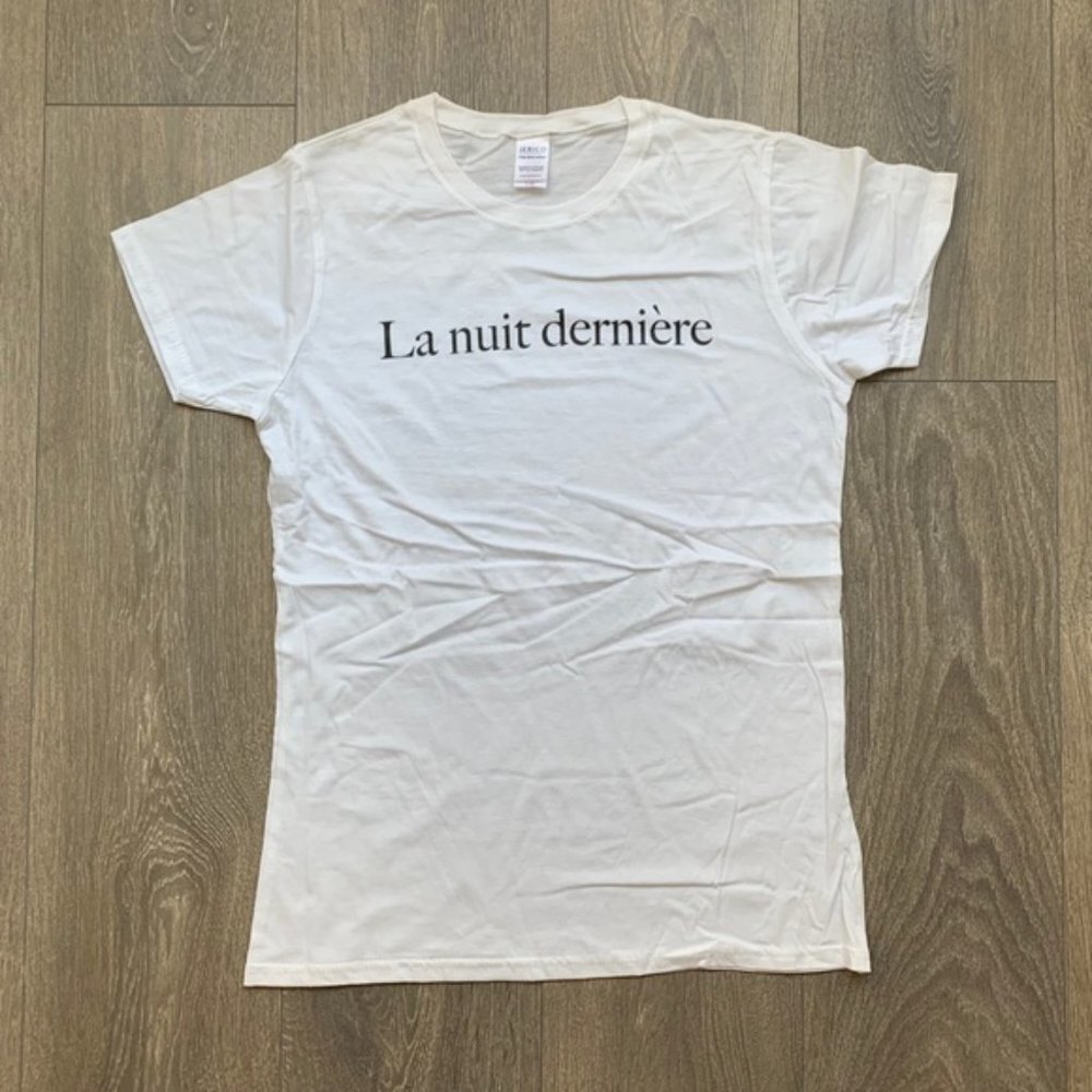 Women’s T-Shirt French Quote Short sleeve Crew neck White Cotton Plain casual - Picture 6 of 14